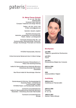 Dr. Marie-Theres Schmid