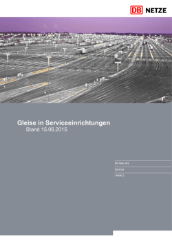 Gleise in Serviceeinrichtungen