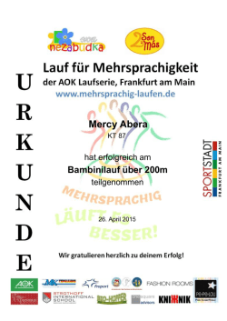 Bambinilauf &uuml;ber 200m