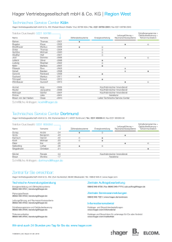 Hager Vertriebsgesellschaft mbH & Co. KG | Region West