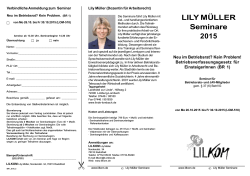 LILY MÜLLER Seminare 2015