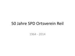 50 Jahre SPD Ortsverein Reil - SPD Bernkastel