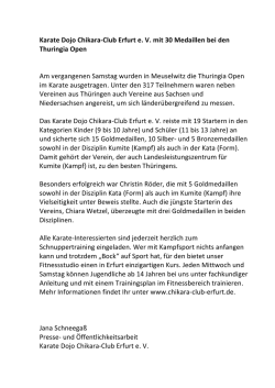 +++ Erfolge bei Thuringia Open