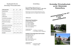 Stundentafel für die - Staatliche Wirtschaftsschule Bad Neustadt