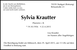 Sylvia Krautter - Widmann Bestattungen