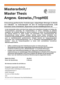 Untersuchung geothermischer Veränderungen teilgesättigter