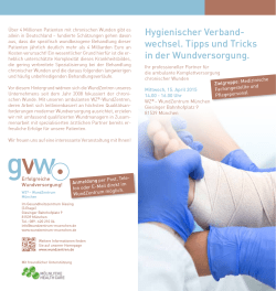 Hygienischer Verband- wechsel. Tipps und