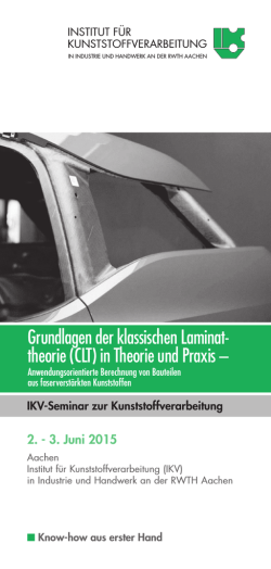 Grundlagen der klassischen Laminat- theorie (CLT) in Theorie und