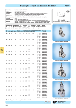Druckregler komplett aus Edelstahl, bis 50 bar R3000