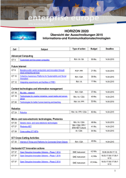 HORIZON 2020 - Enterprise Europe Network