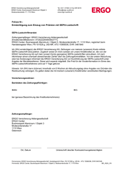 300 kB SEPA Abbuchungsauftrag ERGO