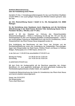 Herstellung eines Gew&auml;ssers durch Abgrabung und