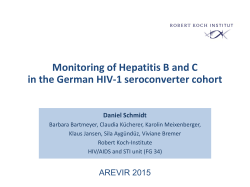 Monitoring of Hepatitis B and C in the German HIV-1