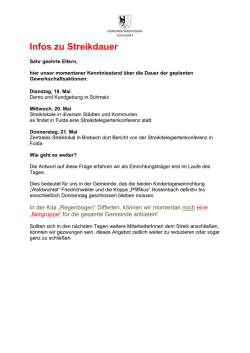 Infos zu Streikdauer