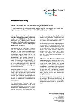 Zur Pressemitteilung - Regionalverband Donau