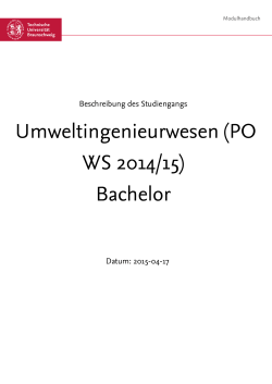 Umweltingenieurwesen (PO WS 2014/15) Bachelor