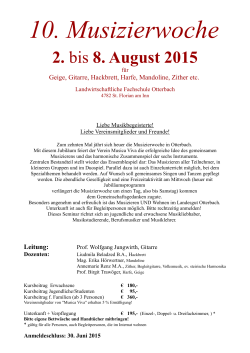 Musizierwoche 2015
