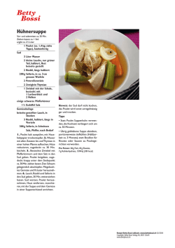 H&uuml;hnersuppe - Betty Bossi