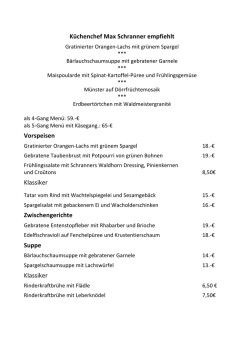 Aktuelle Speisekarte - Waldhorn Bebenhausen