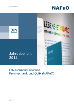 Jahresbericht 2014 - NAFuO - DIN Deutsches Institut für Normung e.V.