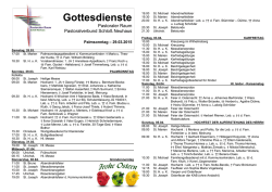Gottesdienstordnung ab 29.03.2015