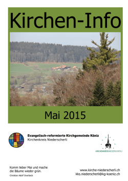 In diesem Monat - Kirchenkreis Niederscherli
