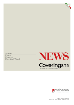 novita` coverings 2015 - Sichenia Gruppo Ceramiche S.p.A.