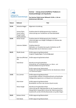 Seminarprogramm