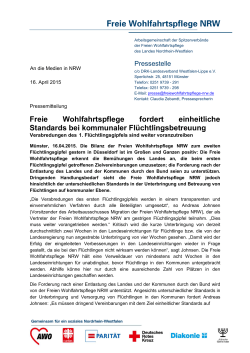 Pressemitteilung - Freie Wohlfahrtspflege NRW