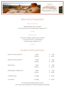 Die Speisekarte - Restaurant Chez Eric