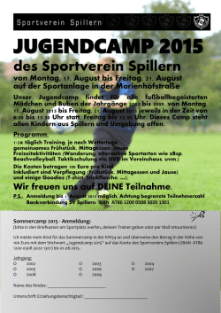 Jugendcamp 2015