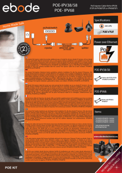 ebode - Data Sheet POE Injector Kits