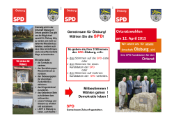 Ortsratswahlen am 12. April 2015 - SPD