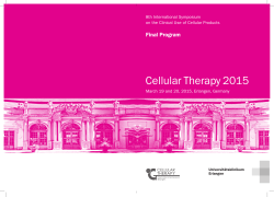 Program - Cellular Therapy 2015
