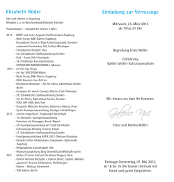 Einladung zur Vernissage Elisabeth Röder