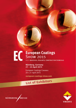 List of Exhibitors european-coatings
