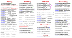 Montag Dienstag Mittwoch Donnerstag