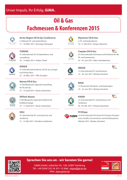 Oil & Gas Fachmessen & Konferenzen 2015