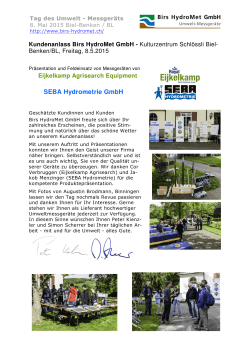 Flyer - Birs HydroMet GmbH