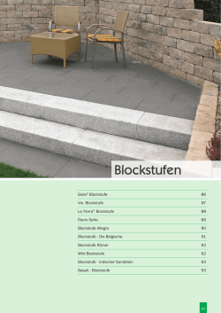 Blockstufen / Tritte - Cementwaren Kobler GmbH