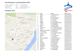 Interdiözesane Lourdeswallfahrt DRS Hotelplan 2015