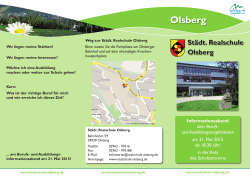 Flyer Vorderseite - Realschule Olsberg