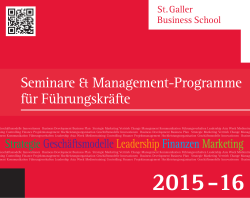 Seminare & Management-Programme für Führungskräfte