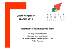 „MBO-Kongress“ 28. April 2015