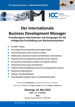 Der internationale Business Development Manager