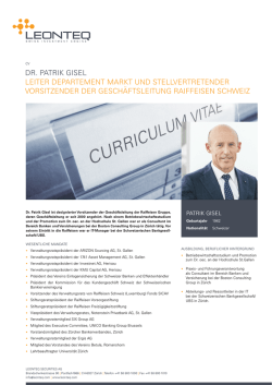 dr. patrik gisel leiter departement markt und