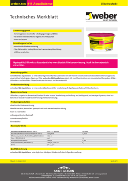 Technisches Merkblatt weber.ton 411 AquaBalance