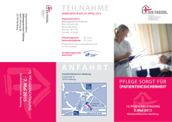 TEILNAHME ANFAHRT - Bildungszentrum Schlump
