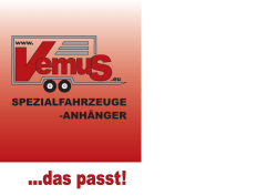 Produktbrosch&uuml;re VemuS Spezialfahrzeuge