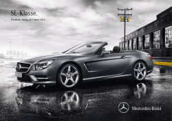 Preisliste SL Roadster - Mercedes